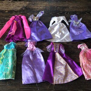Barbie doll Princess dresses lot of 8